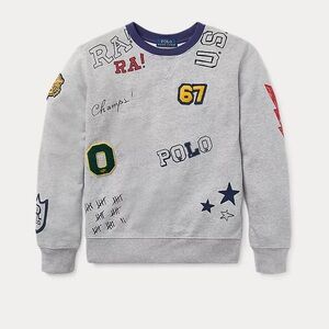 Polo Ralph Lauren Crewneck Sweatshirt Sport University Varsity Patches M Boy